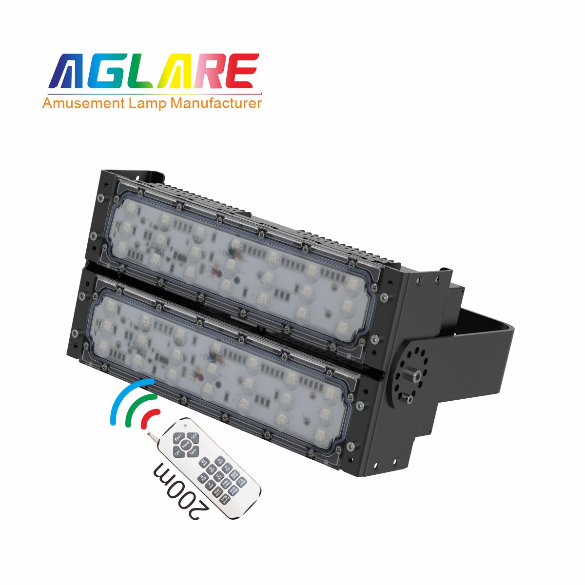100W LED彩色泛光灯 RGB投光灯带？仄